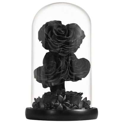 Heart Shaped Preserved Rose Beauty and The Beast Eternal Rose In Glass Dome Wedding Forever Flowers Valentines Christmas Gifts