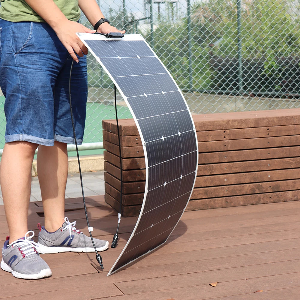 1000W Solar Panel Flexible Monocrystalline Solar Cell 1~10PCS 100 Watt PV Module 12V 24V Photovoltaic Off Grid System 200w 300w