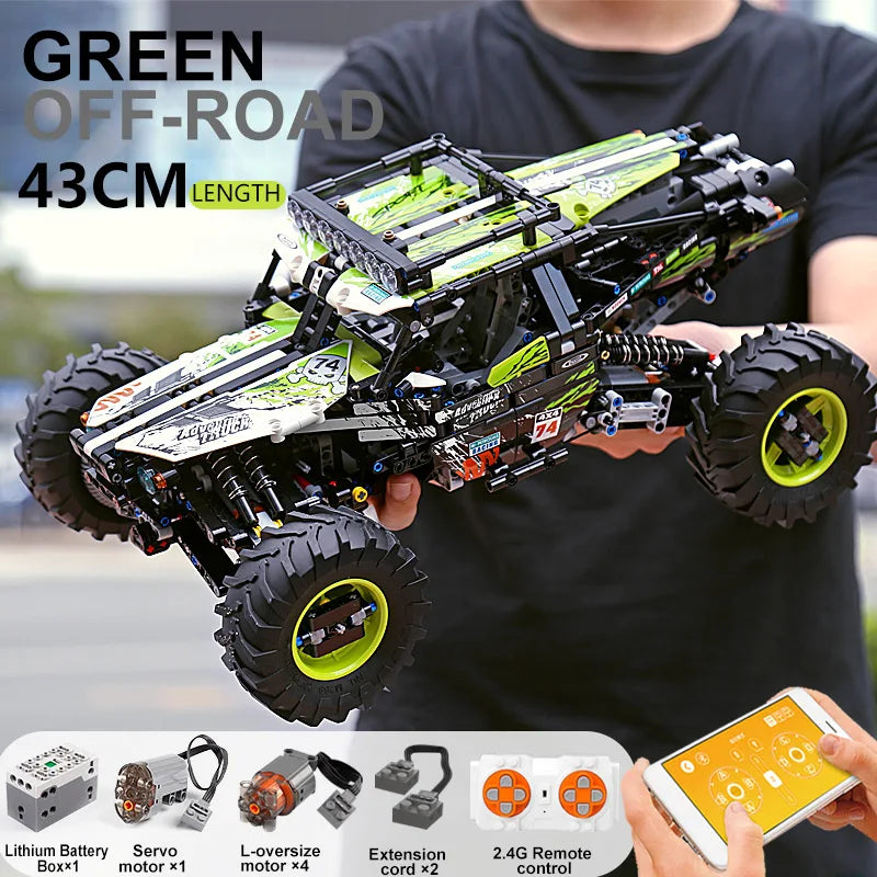 Mould King Moc 18002 Buggy Remote Control All Terrain Off-Road Climbing Truck Car Fit Building Blocks Bricks Toy Christams Gift