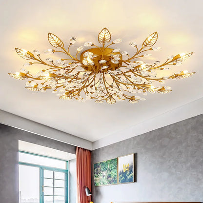 Modern Crystal Ceiling Chandelier Indoor Lighting Chandeliers  For Living Room Bedroom LED Fixture Lights Winfordo Lighting