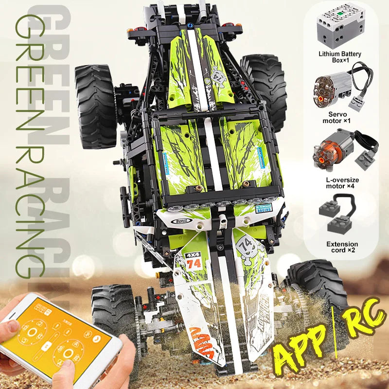 Mould King Moc 18002 Buggy Remote Control All Terrain Off-Road Climbing Truck Car Fit Building Blocks Bricks Toy Christams Gift