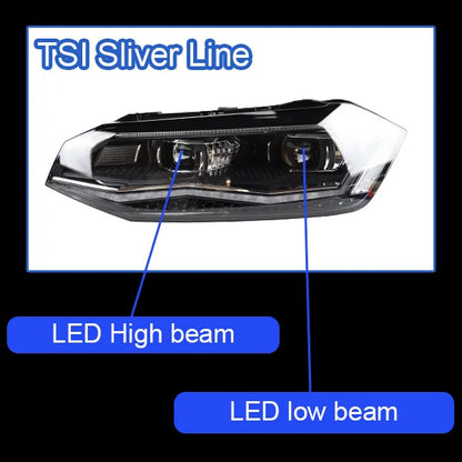 Headlight For VW POLO 2019-2021 Car автомобильные товары LED DRL Hella Xenon Lens Hella Hid H7 POLO  Car Accessories