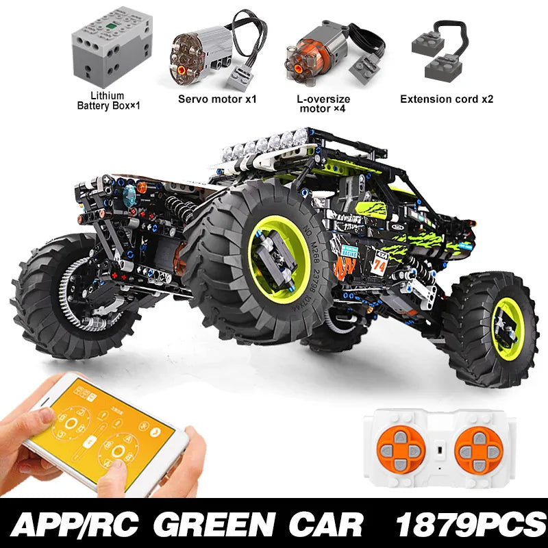Mould King Moc 18002 Buggy Remote Control All Terrain Off-Road Climbing Truck Car Fit Building Blocks Bricks Toy Christams Gift