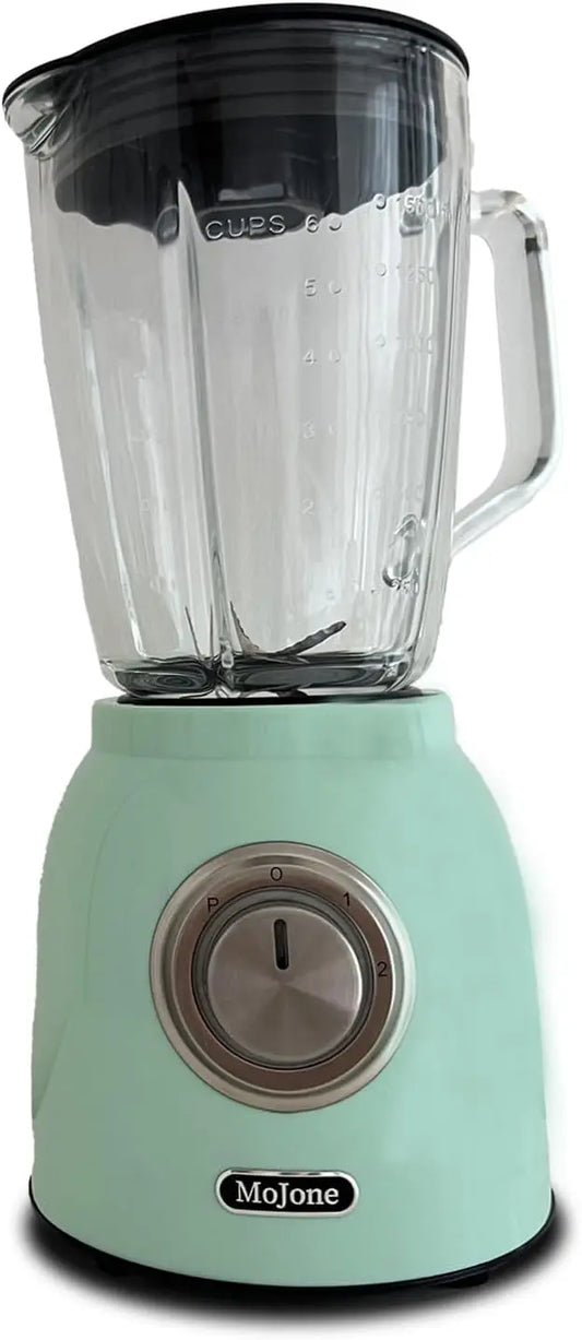 High-Speed Kitchen Blender, 1.5L Glass Jar, 304 Stainless Steel Blades, 21000RPM, 6-Piece Set, ABS Body, Multiple Colors