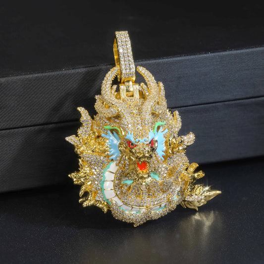 LYEE CYEE's New Hip-Hop Dragon Shaped Pendant, Domineering Zodiac Dragon Rap Street Style Pendant, Accessories Can Be Paired with Cuban Chain Boutique Jewelry, Valentine's Day/Commemorative Gifts, Birthday Gifts, Holiday Gift