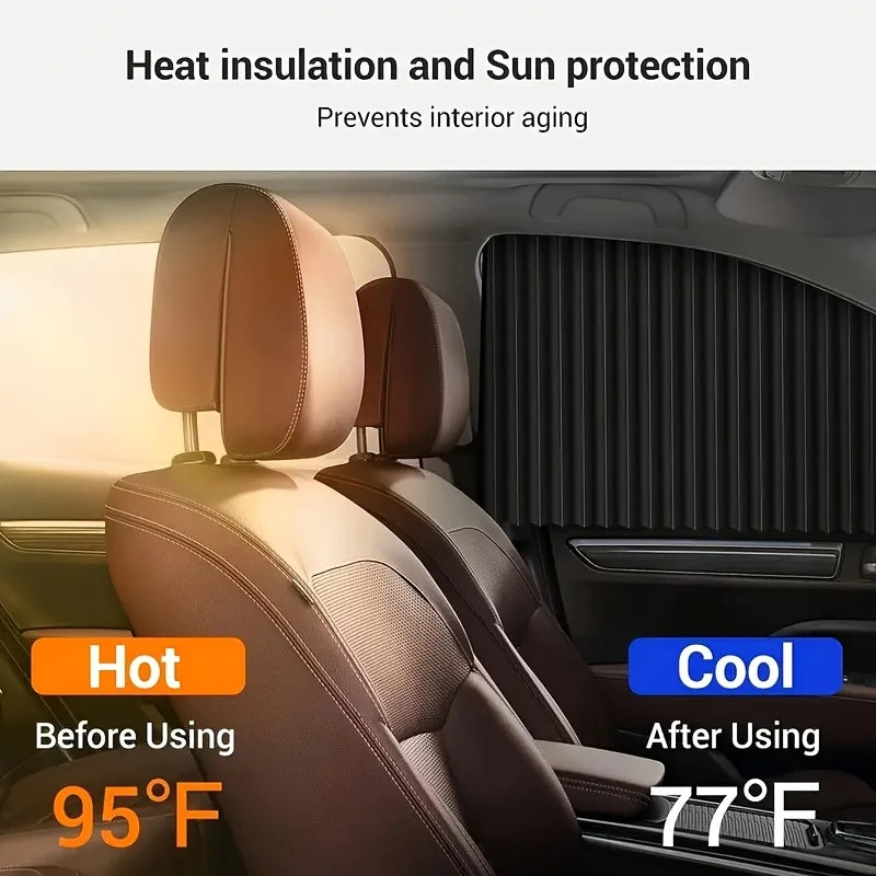 4pcs Car Sunshade Automobile Window Privacy Magnetic Sunshade Sun Protection Heat Insulation Side Sunshade Car Safety Accessor