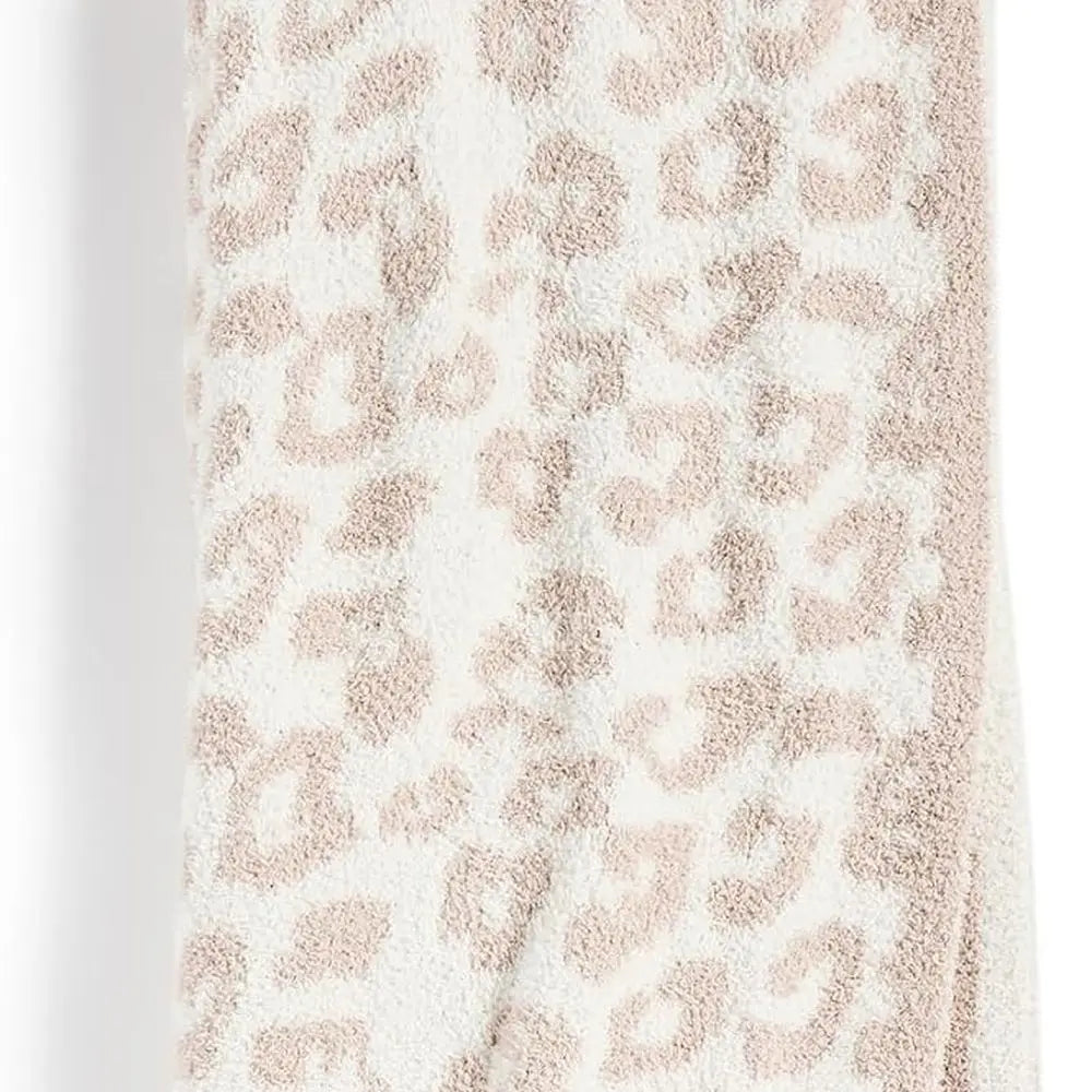 CozyChic Barefoot in The Wild Throw, Cream-Stone, 54x72