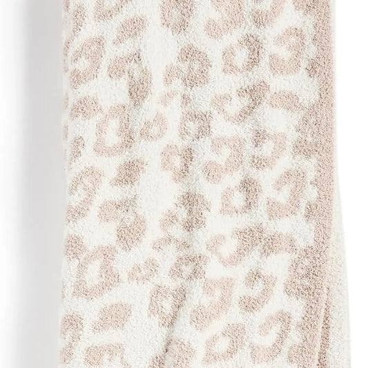CozyChic Barefoot in The Wild Throw, Cream-Stone, 54x72