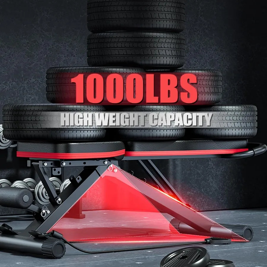 Adjustable Weight Bench for Home Gym, Foldable Workout Bench