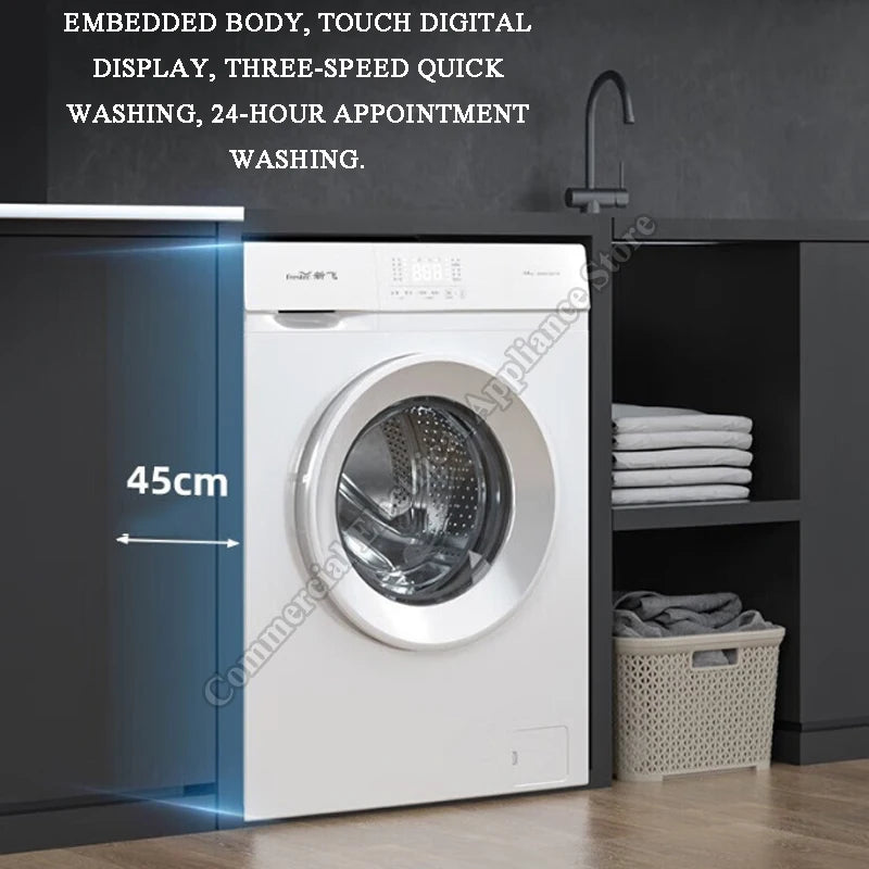 Automatic Drum Washing Machine Built-In High-End Design Home Use Large Capacity Washing Machine