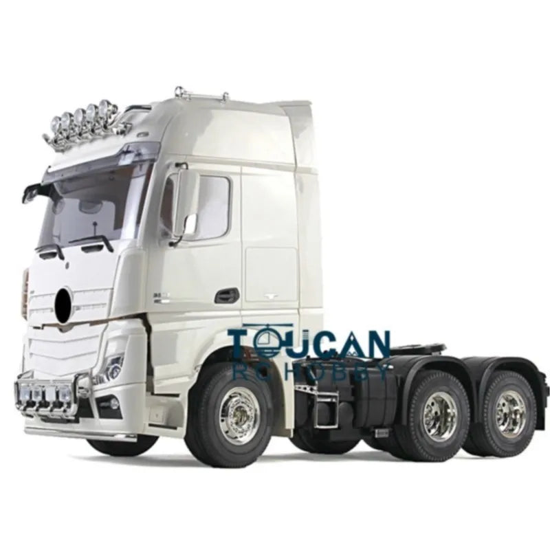 US Stock KIT RC 3Axles Highline Tractor Truck Motor Unpainted 1/14 Radio Control Cars Trailer Construction Vehicle DIY Model Toy