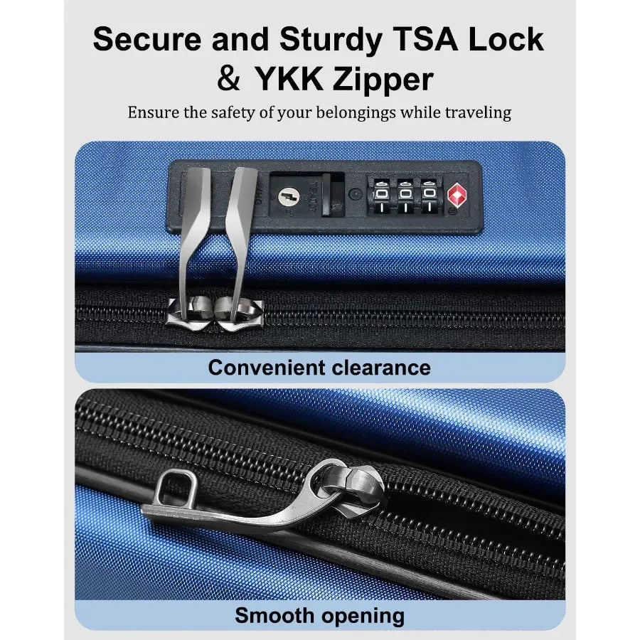 Expandable Checked Luggage, Top Opening Trunk Suitcases