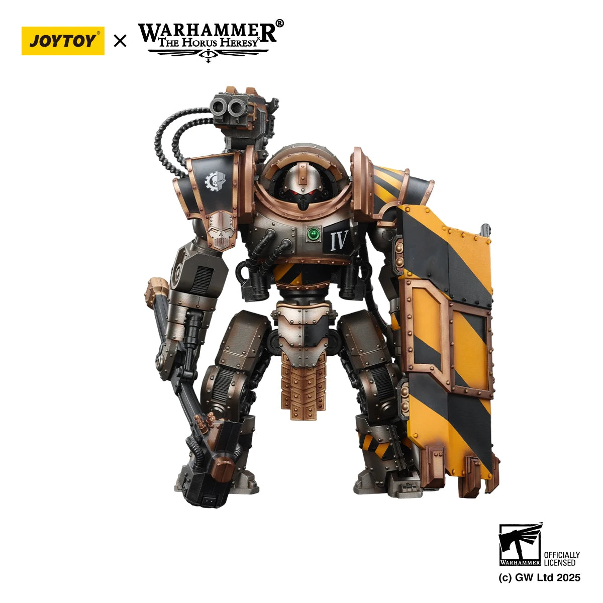 JOYTOY Warhammer 30K 1/18 Action Figure Iron Warriors Iron Circle Domitar-Ferrum Class Battle-automata  Anime Military Model