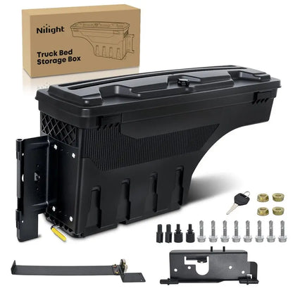 Truck Bed Tool Box Left Drivers Side Truck Tool Box Fit for Dodge Ram 1500 2500 3500 20022018 ABS Swing Case Truck Bed Storage B