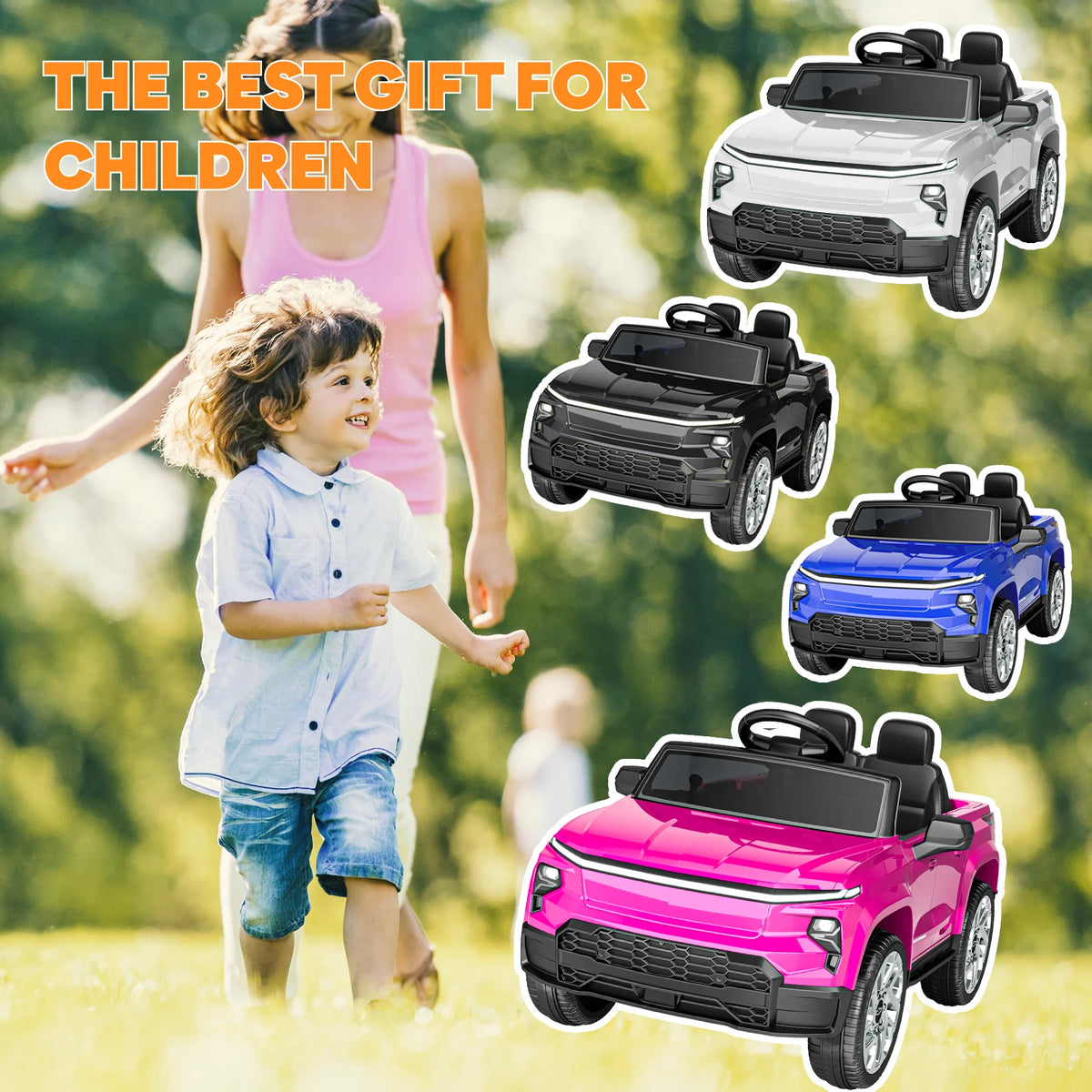 24V Ride-On Car for Kids, Electric Truck with Parent Remote Control,Soft Start, 3 Speeds, Music Player & Seat Belts