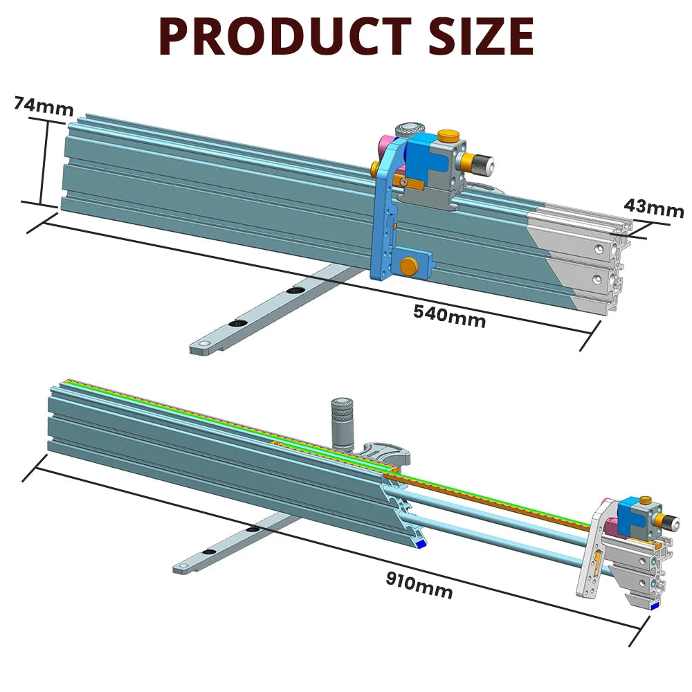 HD-MG21 0-70 Degree Miter Gauge with 850mm Extended Fence for Woodworking Table Saw Router Table Precision Angle Set by HONGDUI