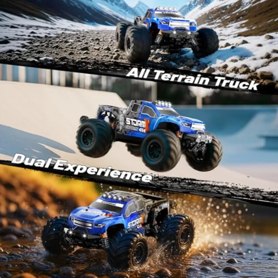 RC Cars 1:14 All Terrain Off-Road RC Truck, 4WD Fast Remote Control Car 40 KM/H, 4X4 Waterproof Monster Truck with 2×1300mAh Ba