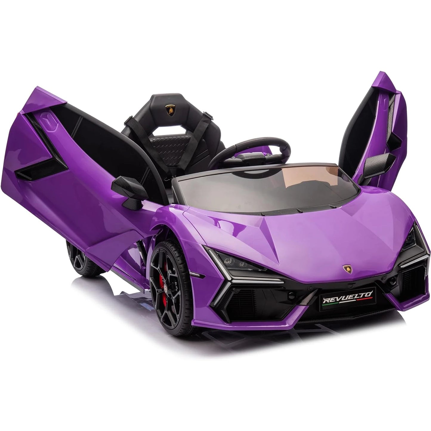 12V Ride On Car for Kids Electric Vehicle Battery Powered Sports Car Toy with Bluetooth, USB, Music, Remote Control, Headlight
