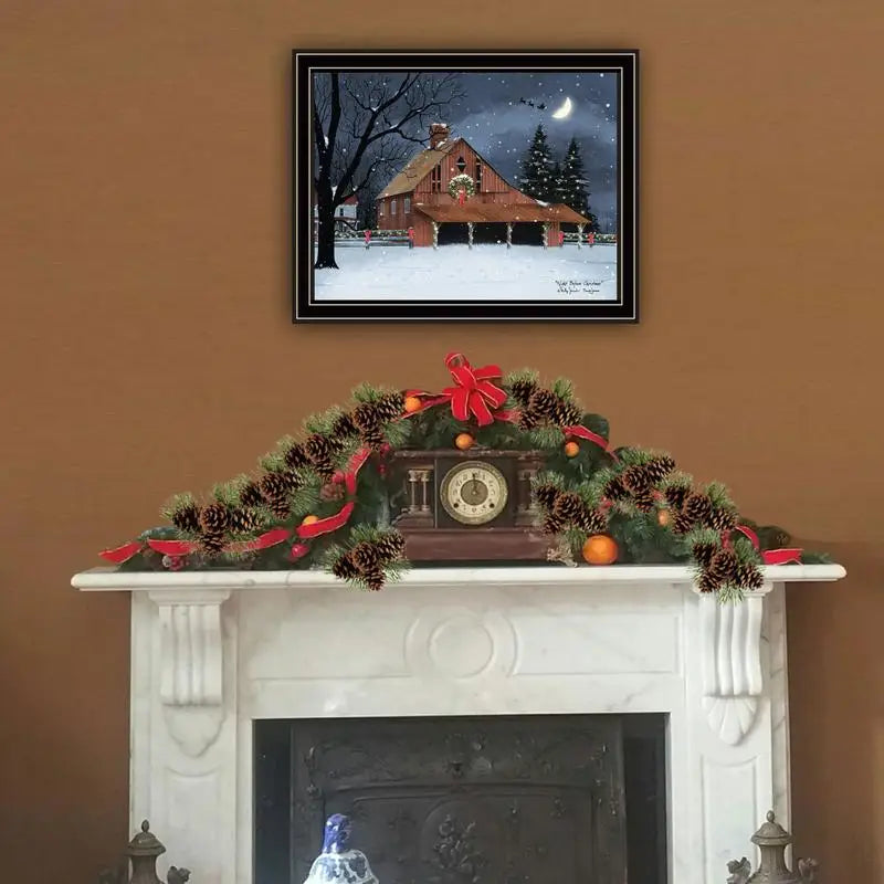 Night Before Christmas Black Framed Wall Art for Living Room Bedroom Home Decor Print by Billy Jacobs