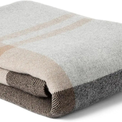 100% Pure Cashmere Throw Blanket for Couch, Sofa, & Bed, Ultra Soft Woven Cashmere Blanket Throw, Large Full Size 73”x53”, Gray