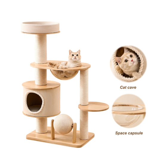 Cat Climbing Frame Breathable Integrated Cat Nest Scratching Post House Pet Supplies Climbing Frame