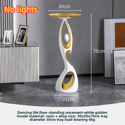 NEW Home Decoration Art Light Luxury Creative Living Room TV Cabinet Floor Decoration Night Glow Resin Sculpture LED Floor Lamp