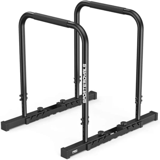 Adjustable Dip Bar Station, Heavy Duty Parallette and Parallel Bars, 400LBS Stable Dip Stands for Home Gym, Calisthenics and Up