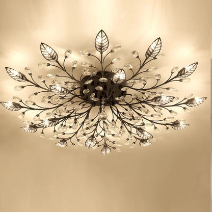 Modern Minimalist Crystal Ceiling Light Tree Branch American Style Creative Personality Living Room Designer Bedroom Bookstore