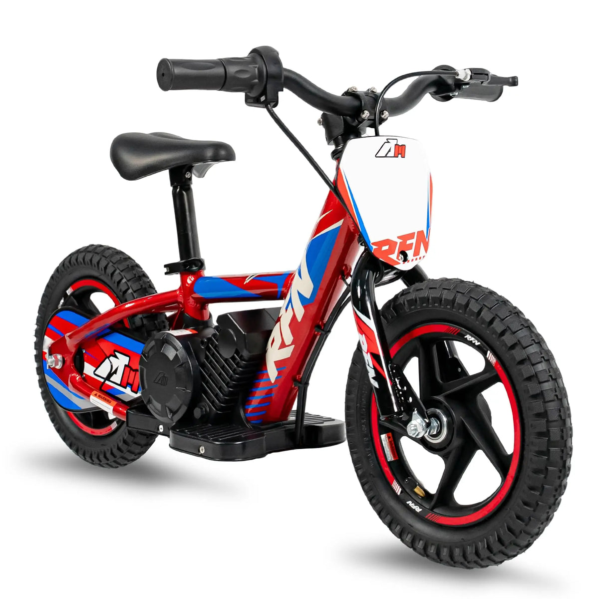 RFN DNA12 Electric Dirt Bike for Kids-170W Balance Bike 24V 2.6AH Battery,12" Off-Road Tires, Aluminum Frame Motorcycle, 4-8