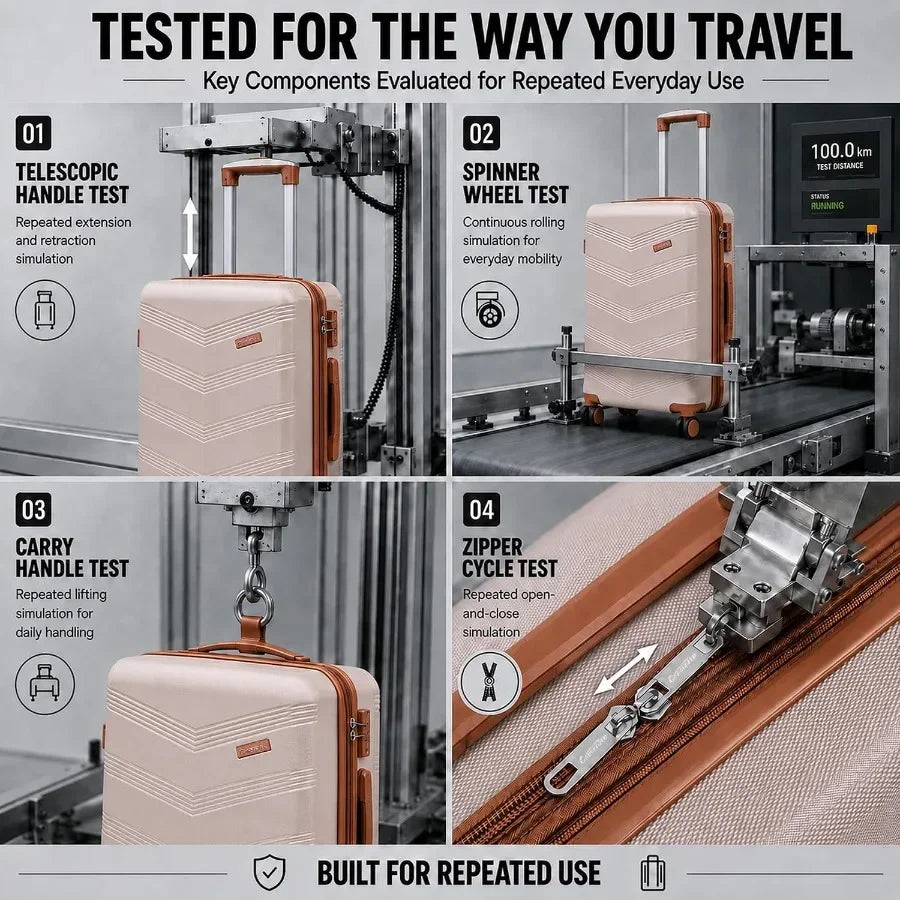 Expandable Luggage Sets Suitcases with Spinner Wheels