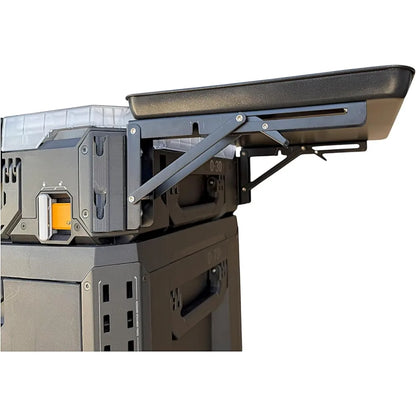 Quick and Easy Folding Steel Table, Compatible with StackTech Toolbox, Ideal for Compact Storage Solutions