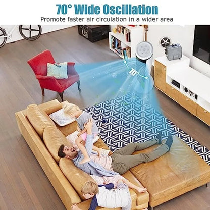 3 in 1 Evaporative Air Cooler with Portable Cooling Tower Fan for Bedroom and Home Office Features 70 Oscillation 4 Ice Packs I