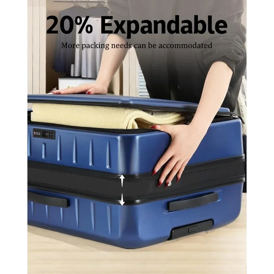 Expandable Checked Luggage, Top Opening Trunk Suitcases