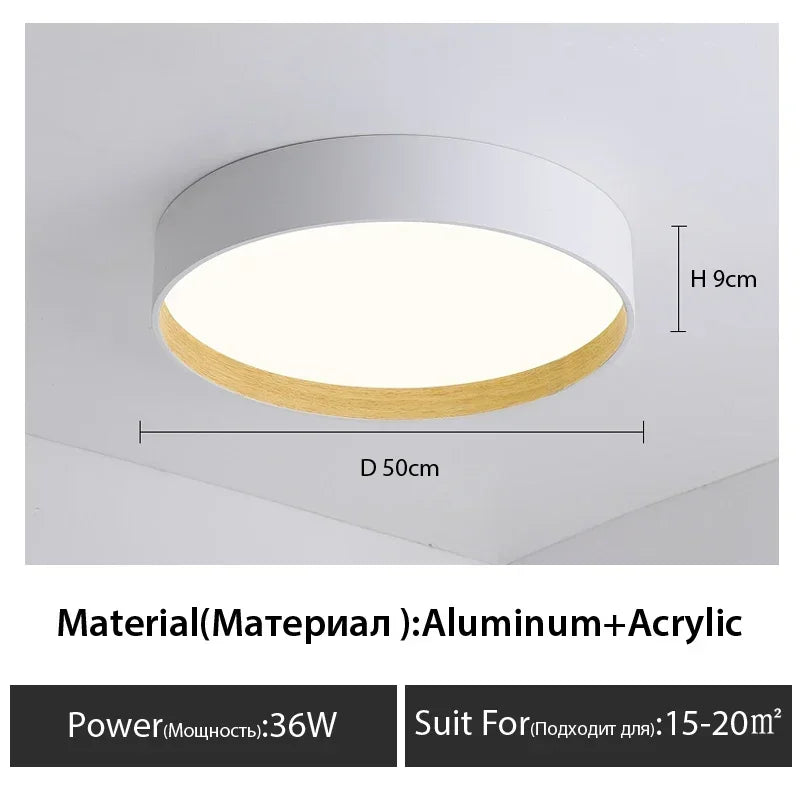 Modern Minimalist Circular LED Ceiling Light Living Room Bedroom Study Pendant Lamp Creative Interior Decor Lighting Fixtures