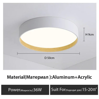 Modern Minimalist Circular LED Ceiling Light Living Room Bedroom Study Pendant Lamp Creative Interior Decor Lighting Fixtures