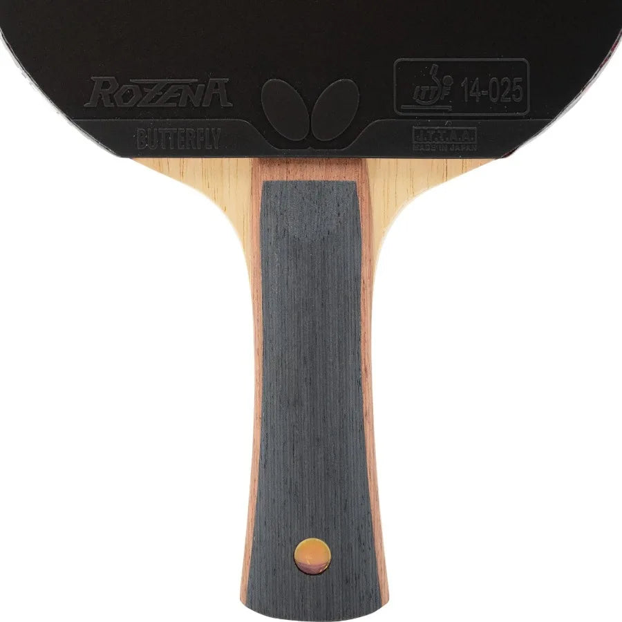 TB Pro-Line Table Tennis Rackets - Medium Fast Blade and Rubber Combination with Free Racket Case - Black and Red - Advanced Le