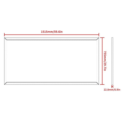 Modern Wall Mirror Large Bathroom Mirror Oversized Rectangle Design for Bedroom Living Room