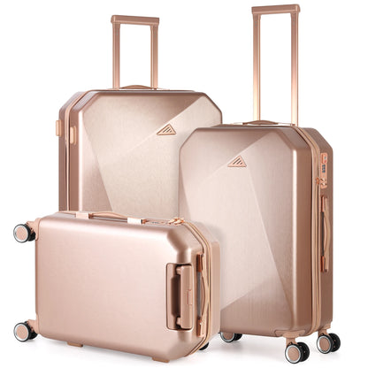 3-Piece Softside Luggage Set with Spinner Wheels - Lightweight 20/24/28in Travel Suitcase for Airline Check-In & Trips