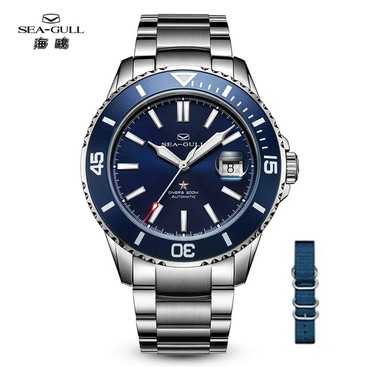 Seagull Men Watch 200m Diving Business Waterproof Fashion Automatic Mechanical Watch Ocean Series Sapphire crystal Luminous 1523