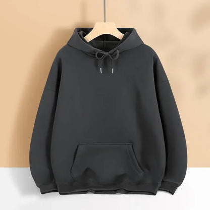 400G Heavy-duty Velvet Autumn and Winter Hooded Sweater Multi-color Solid Color Simple and Thick Sports Hoodie for Men and Women