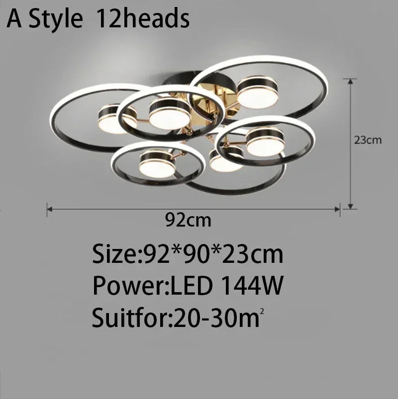 Modern Minimalist Living Room Dining Room Ceiling Light Creative Layering LED Bedroom Interior Decoration Light