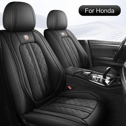 Car Seat Covers Full Set PU Leather,  Fit For Honda CR-V, Civic, Accord, HR-V, Passport, Fit, Universal Back Front Seat Covers