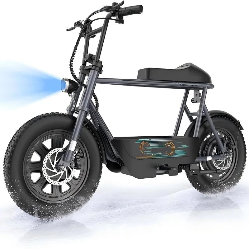 Peak 1200W Electric Scooter with Seat, 16 Inch Fat Tire Electric Scooter for Adults and Teens, E Scooter for Basket Commuting