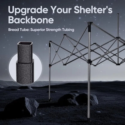 10'x10' Heavy Duty Pop up Canopy Tent with Sidewalls, Commercial Grade Instant Shelter with Wheeled Bag for Outdoor, Parties