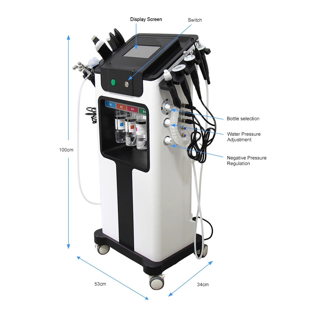 AOKO Updated 10 in 1 Bubbles Skincare Facial spa Hydrogen Purification Face Cleaning Professional Beauty Machines