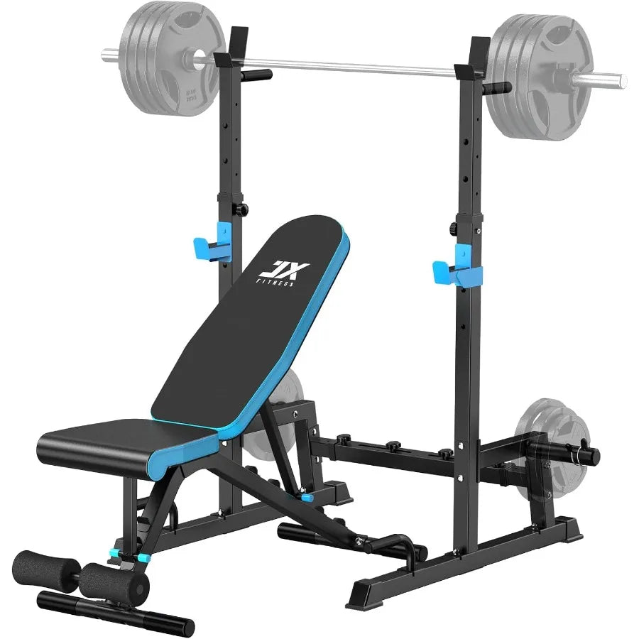 660lbs Adjustable Barbell Rack for Home Gym