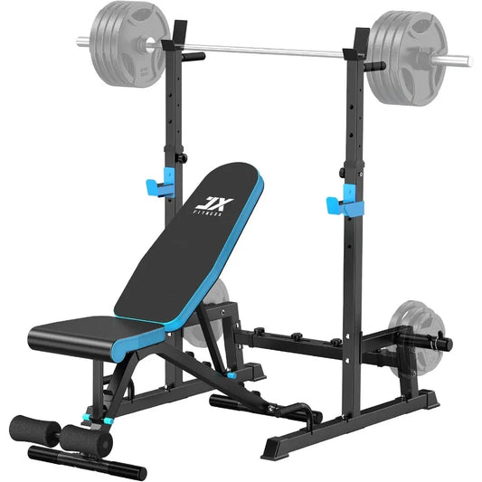 660lbs Adjustable Barbell Rack for Home Gym