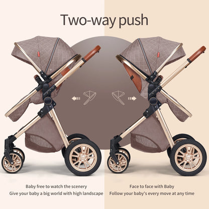All-in-One Luxury Pram: Vista 3-in-1 Stroller with Reversible Parent-Facing Seat & High Landscape