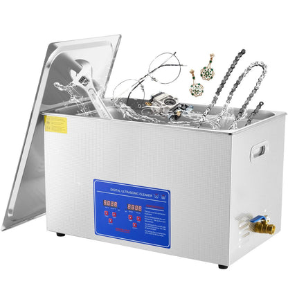 SIHAO 30L Ultrasonic Cleaner Machine Stainless Steel Ultrasonic Cleaning Machine Digital Heater Timer Jewelry Cleaning for Home