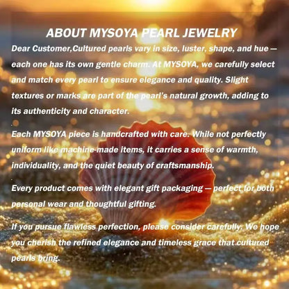 MYSOYA Classic White Freshwater Pearl Three-layer Necklace 6-7mm With Gift Box Birthday/ Wedding Gift For Her Christmas/New Year